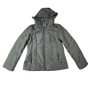 LuluCastagnette‎ Black Quilted Puffer Jacket Coat Women's Size L Warm Winter